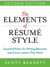 Cover image for The Elements of Resume Style